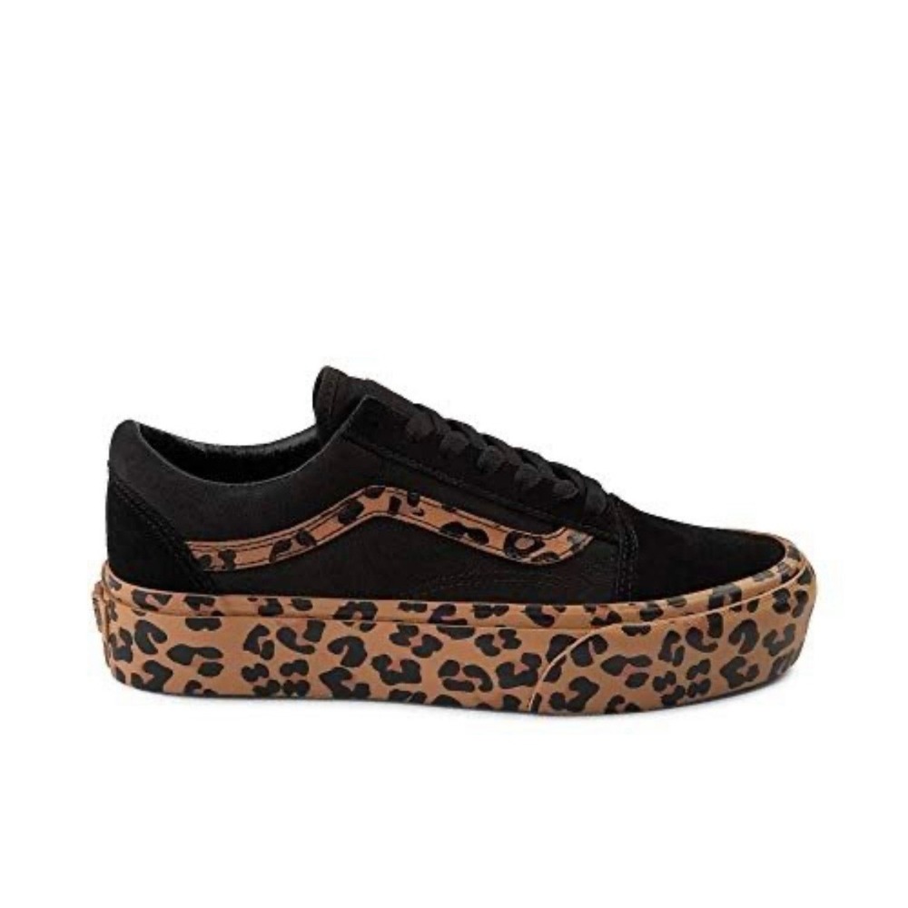 Vans Leopard Sneakers Old Skool Platform Shoes Unisex Men 5/ Women's 6.5 Casual